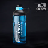 2.0L Sport BPA Free Drink Water Bottle Blue