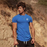 Slim Fit MG Bodybuilding T-Shirt Blue