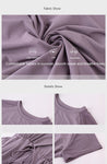 Summer Breathable Quick Dry Yoga T-Shirt Purple Details