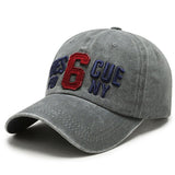 Washed Style Embroidered NY FD Baseball Cap Gray