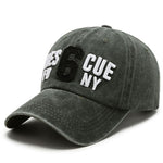 Washed Style Embroidered NY FD Baseball Cap Army Green