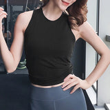 Thin Fitness Quick-drying Yoga Suspender Top Black