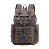 Backpack - Classic Vintage Canvas Leather Backpack