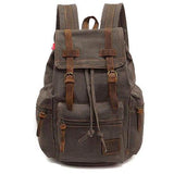 Backpack - Classic Vintage Canvas Leather Backpack
