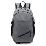 Backpack - Large Capacity Travel Backpack With USB Charge Port Earphone Hole