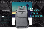 Backpack - Men's Travel Laptop Backpack With USB Charging Port