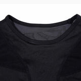 T-Shirt For Her - Black Patchwork Sports T-Shirt.
