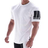 T-Shirts For Him - Slim Fit Curved Hem Cotton Gym T-Shirt